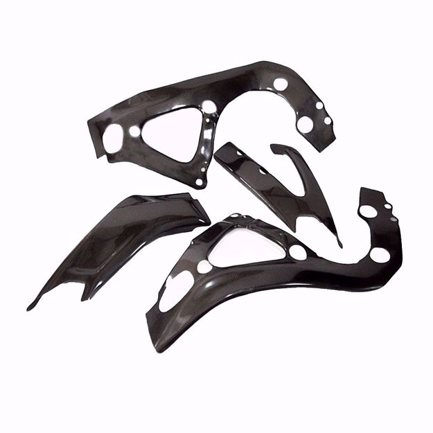 Picture of Carbon Racing frame and swingarm protector set suitable for Suzuki GSXR 600/750 L1-L6
